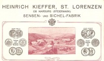 1912
Kiefferjeva tovarna kos in srpov
Medalje in častne diplome za kvalitetne izdelke title=